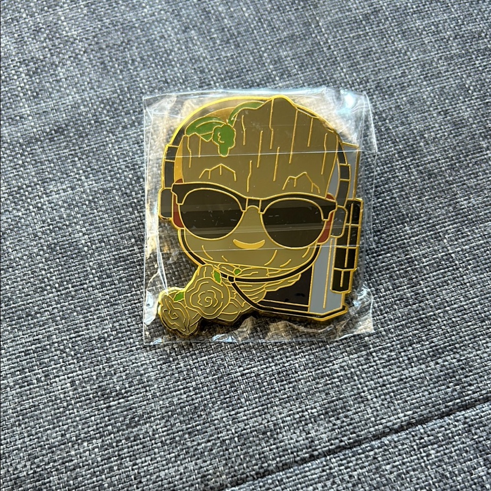 Groot Gold and Black Enamel Pin